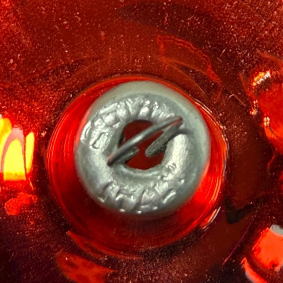 VTG Italian Glass Xmas Ornament Red Stocking Holly 5" Italy De Carlini Style - Picture 6 of 7